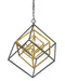 Chandelier Z-Lite 457-3OBR-BRZ Olde Brass + Bronze Euclid 3 Light Chandelier Z-Lite