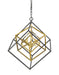 Chandelier Z-Lite 457-3OBR-BRZ Olde Brass + Bronze Euclid 3 Light Chandelier Z-Lite