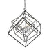Chandelier Z-Lite 457-4CH-MB Chrome + Matte Black Euclid 4 Light Chandelier Z-Lite