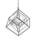 Chandelier Z-Lite 457-4CH-MB Chrome + Matte Black Euclid 4 Light Chandelier Z-Lite