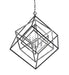 Chandelier Z-Lite 457-4CH-MB Chrome + Matte Black Euclid 4 Light Chandelier Z-Lite