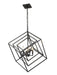 Chandelier Z-Lite 457-4MB Matte Black Euclid 4 Light Chandelier Z-Lite