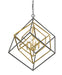 Chandelier Z-Lite 457-4OBR-BRZ Olde Brass + Bronze Euclid 4 Light Chandelier Z-Lite