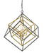 Chandelier Z-Lite 457-4OBR-BRZ Olde Brass + Bronze Euclid 4 Light Chandelier Z-Lite