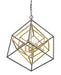 Chandelier Z-Lite 457-4OBR-BRZ Olde Brass + Bronze Euclid 4 Light Chandelier Z-Lite