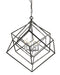 Chandelier Z-Lite 457-6CH-MB Chrome + Matte Black Euclid 6 Light Chandelier Z-Lite