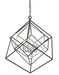 Chandelier Z-Lite 457-6CH-MB Chrome + Matte Black Euclid 6 Light Chandelier Z-Lite