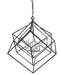 Chandelier Z-Lite 457-6CH-MB Chrome + Matte Black Euclid 6 Light Chandelier Z-Lite