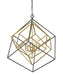 Chandelier Z-Lite 457-6OBR-BRZ Olde Brass + Bronze Euclid 6 Light Chandelier Z-Lite