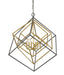Chandelier Z-Lite 457-6OBR-BRZ Olde Brass + Bronze Euclid 6 Light Chandelier Z-Lite