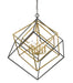 Chandelier Z-Lite 457-6OBR-BRZ Olde Brass + Bronze Euclid 6 Light Chandelier Z-Lite