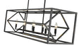 Linear Chandelier Z-Lite 457-8L-MB Matte Black Euclid 8 Light Linear Chandelier Z-Lite
