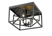 Flush Mount Z-Lite 457F-MB Matte Black Euclid 4 Light Flush Mount Z-Lite