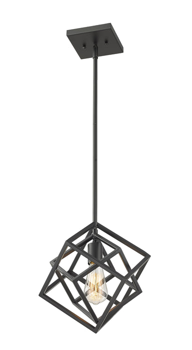 Pendant Z-Lite 457MP-MB Matte Black Euclid 1 Light Pendant Z-Lite