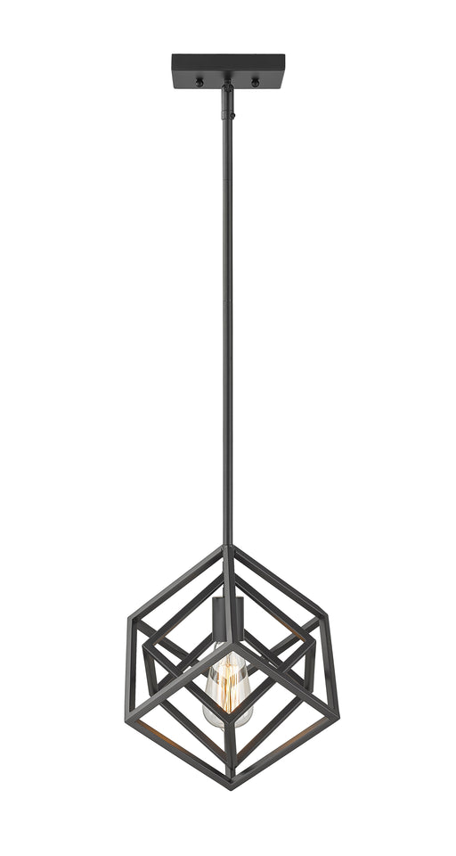 Pendant Z-Lite 457MP-MB Matte Black Euclid 1 Light Pendant Z-Lite