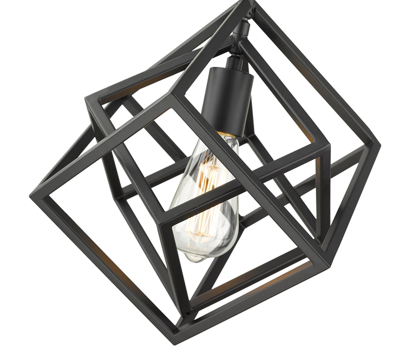 Pendant Z-Lite 457MP-MB Matte Black Euclid 1 Light Pendant Z-Lite