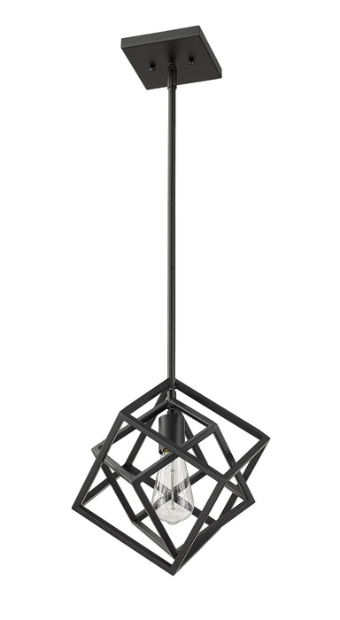 Pendant Z-Lite 457MP-MB Matte Black Euclid 1 Light Pendant Z-Lite