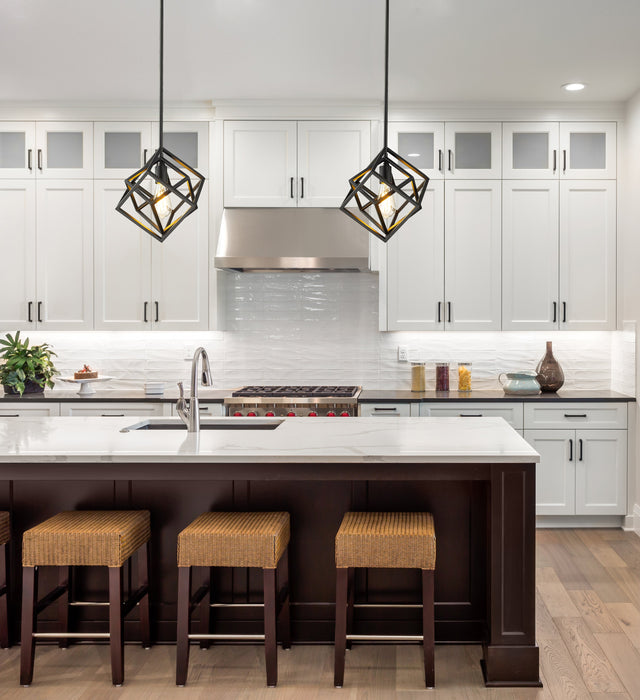 Pendant Z-Lite 457MP-MB Matte Black Euclid 1 Light Pendant Z-Lite