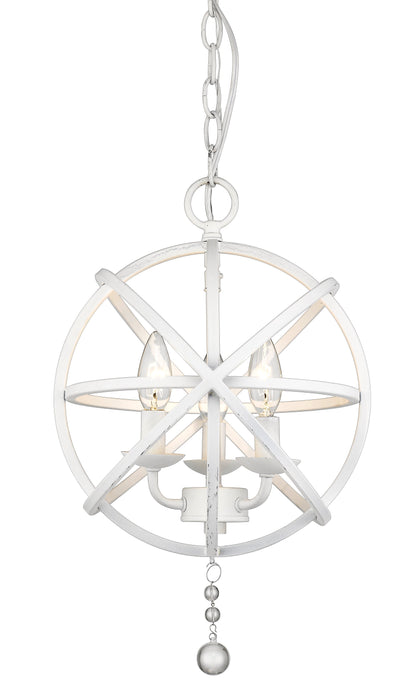Chandelier Z-Lite 458-12MW Matte White Tull 3 Light Chandelier Z-Lite