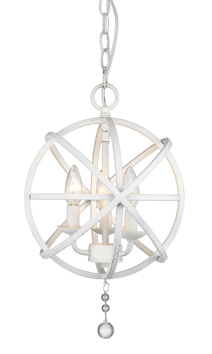 Chandelier Z-Lite 458-12MW Matte White Tull 3 Light Chandelier Z-Lite