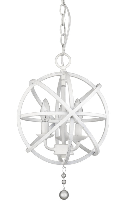 Chandelier Z-Lite 458-12MW Matte White Tull 3 Light Chandelier Z-Lite