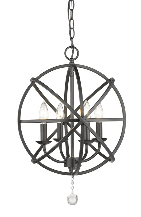 Chandelier Z-Lite 458-16MB Matte Black Tull 4 Light Chandelier Z-Lite