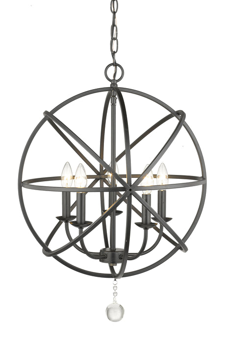 Chandelier Z-Lite 458-20MB Matte Black Tull 5 Light Chandelier Z-Lite