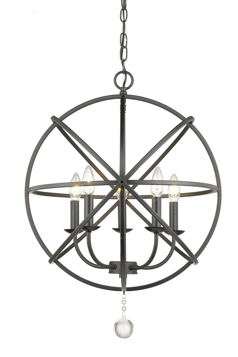 Chandelier Z-Lite 458-20MB Matte Black Tull 5 Light Chandelier Z-Lite