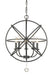 Chandelier Z-Lite 458-20MB Matte Black Tull 5 Light Chandelier Z-Lite