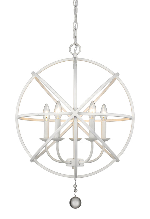 Chandelier Z-Lite 458-20MW Matte White Tull 5 Light Chandelier Z-Lite