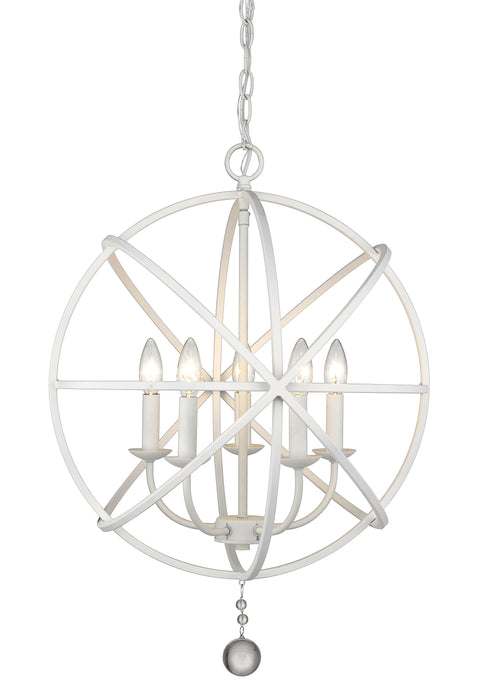 Chandelier Z-Lite 458-20MW Matte White Tull 5 Light Chandelier Z-Lite