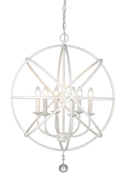 Chandelier Z-Lite 458-24MW Matte White Tull 6 Light Chandelier Z-Lite