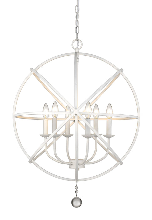 Chandelier Z-Lite 458-24MW Matte White Tull 6 Light Chandelier Z-Lite