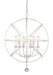 Chandelier Z-Lite 458-24MW Matte White Tull 6 Light Chandelier Z-Lite