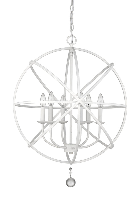 Chandelier Z-Lite 458-24MW Matte White Tull 6 Light Chandelier Z-Lite