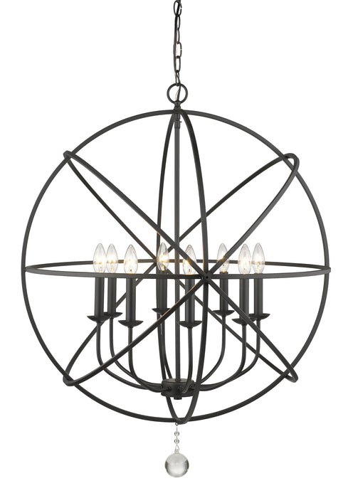 Chandelier Z-Lite 458-30MB Matte Black Tull 8 Light Chandelier Z-Lite