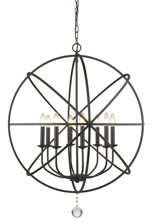 Chandelier Z-Lite 458-30MB Matte Black Tull 8 Light Chandelier Z-Lite