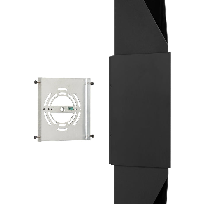 Exterior Wall Sconce Thesis 207734A Brera 30 inch 2 light Matte Black and Textured Black Exterior Wall Sconce THESIS