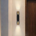 Exterior Wall Sconce Thesis 207734A Brera 30 inch 2 light Matte Black and Textured Black Exterior Wall Sconce THESIS