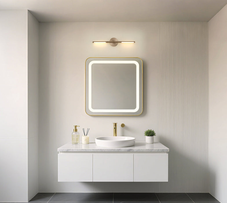 Vanity Light Thesis 207288A Overture 24 inch 2 light Champagne Gold 5CCT LED Vanity Light THESIS