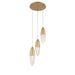 Eurofase 43858-035 Ecrou 12" Satin Gold Paint LED Chandelier