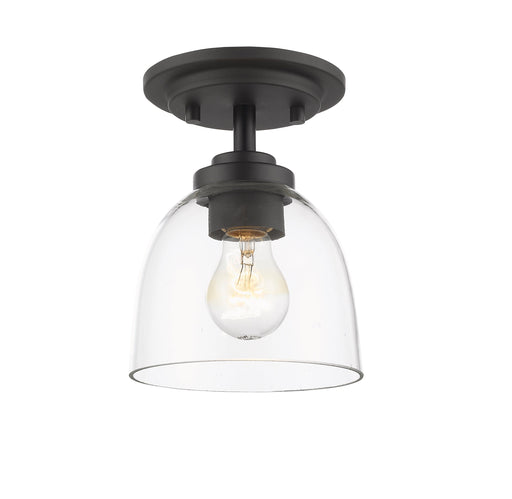 Flush Mount Z-Lite 460F1-BRZ Bronze Ashton 1 Light Flush Mount Z-Lite