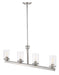 Linear Chandelier Z-Lite 462-4L-BN Brushed Nickel Savannah 4 Light Linear Chandelier Z-Lite