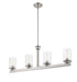Linear Chandelier Z-Lite 462-4L-BN Brushed Nickel Savannah 4 Light Linear Chandelier Z-Lite