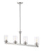 Linear Chandelier Z-Lite 462-4L-BN Brushed Nickel Savannah 4 Light Linear Chandelier Z-Lite
