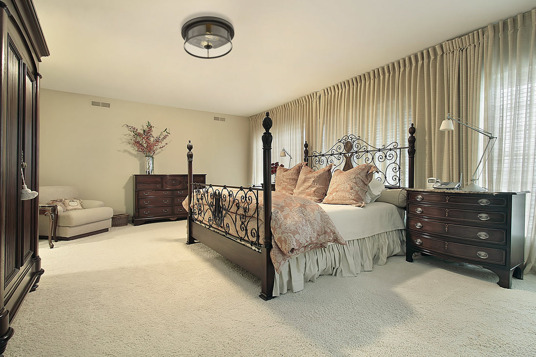 Flush Mount Z-Lite 462F11-BRZ Bronze Savannah 2 Light Flush Mount Z-Lite