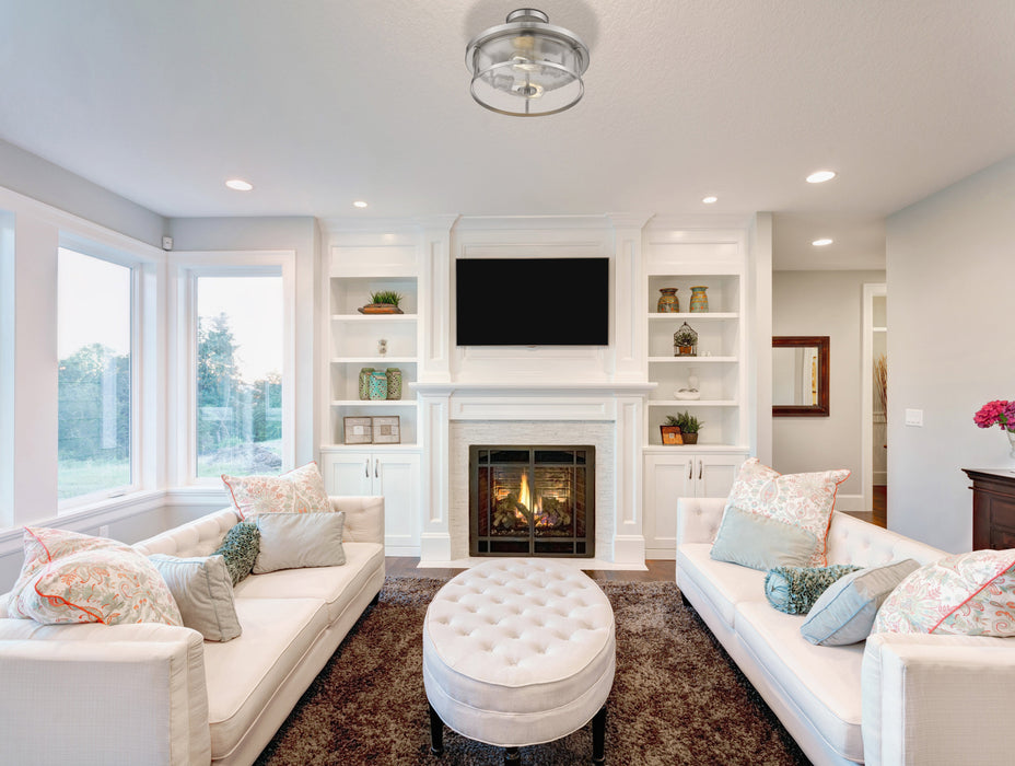 Semi Flush Mount Z-Lite 462SF14-BN Brushed Nickel Savannah 2 Light Semi Flush Mount Z-Lite