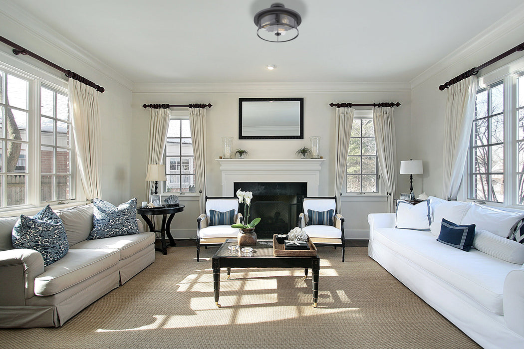 Semi Flush Mount Z-Lite 462SF16-BRZ Bronze Savannah 3 Light Semi Flush Mount Z-Lite