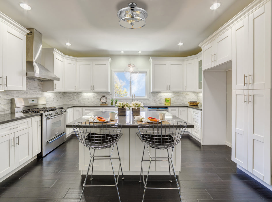 Semi Flush Mount Z-Lite 462SF16-CH Chrome Savannah 3 Light Semi Flush Mount Z-Lite