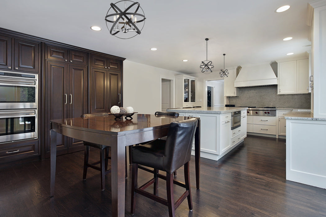 Pendant Z-Lite 463-18HBK-CH Hammered Black + Chrome Cavallo 5 Light Pendant Z-Lite